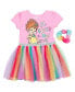 ფოტო #1 პროდუქტის Fancy Nancy Girls Short Sleeve Tutu Dress Scrunchy Set Toddler| Child