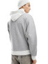 ASOS DESIGN oversized hoodie in grey marl with contrast hood