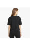 586866-01 Ess Cropped Logo Tee Kadın T-shirt Black