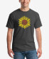 ფოტო #1 პროდუქტის Men's Sunflower Word Art Short Sleeve T-shirt