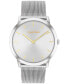 Фото #1 товара Часы Calvin Klein Exceptional Silver-Tone Mesh Watch