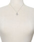 ფოტო #2 პროდუქტის Cultured Freshwater Pearl (5mm) & Diamond Accent Mother & Child Heart 18" Pendant Necklace in Sterling Silver