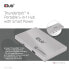 Фото #4 товара Club 3D Certified Thunderbolt™4 Portable 5-in-1 Hub with Smart Power - Docking - Thunderbolt 4 - Silver - OS Support: Windows10™ or above version supported Thunderbolt™ 4 host MacOS™ 11 or above... - DC - 10 W