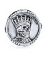 Фото #3 товара Statement Eagle Head Liberty 1937 Coin Novelty as Men's Punk Rocker Biker Jewelry Gothic Crown Skull Ring For Men Oxidized .925 Sterling Silver