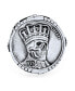 Statement Eagle Head Liberty 1937 Coin Novelty as Men's Biker Jewelry Gothic Crown Skull Ring Oxidized Sterling Silver Серебристый, 8 - фото #5