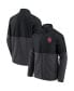 ფოტო #2 პროდუქტის Men's Black, Heathered Charcoal Oklahoma Sooners Durable Raglan Full-Zip Jacket