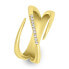 Original gold-plated ring with clear zircons RI097Y
