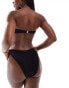 Фото #4 товара South Beach frilly crinkle bandeau bikini top in black