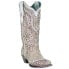 Corral Boots Studded TooledInlay Snip Toe Cowboy Womens Off White Dress Boots A
