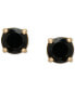 ფოტო #5 პროდუქტის 2-Pc. Set Onyx Stud & Chain Drop Earrings in 14k Gold-Plated Sterling Silver