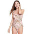 Фото #1 товара Women's Romantic Floral Print Flutter Sleeve Medium Coverage One Piece Swimsuit