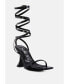 ფოტო #2 პროდუქტის Women's Lewk Strappy Tie Up Spool Heel Sandals