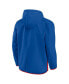 ფოტო #2 პროდუქტის Men's Blue, Red New York Rangers Backhand Shooter Defender Anorak Raglan Hoodie Quarter-Zip Jacket