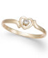 ფოტო #1 პროდუქტის Children's Diamond Accent Heart Ring in 14k Gold