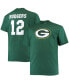 Фото #1 товара Men's Big and Tall Aaron Rodgers Green Green Bay Packers Player Name Number T-shirt