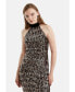 Фото #12 товара Women's Sequined Mock-Neck Midi Dress