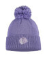 ფოტო #1 პროდუქტის Men's Purple Chicago Blackhawks 2021 Hockey Fights Cancer Cuffed Knit Hat with Pom