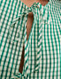 ONLY gingham front tie detail top in green