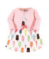 Фото #1 товара Toddler Girls Organic Cotton Dress and Cardigan, Popsicle