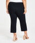 ფოტო #2 პროდუქტის Plus Size Mid-Rise Pull-On Capri Pants, Created for Macy's