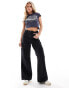 Фото #1 товара DTT Petite Dom straight leg cargo jeans in washed black