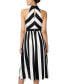 Фото #2 товара Women's Striped Halter-Neck Dress