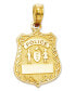 ფოტო #1 პროდუქტის 14k Gold Charm, Police Badge Charm