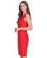 ფოტო #3 პროდუქტის Women's Sleeveless Scuba Crepe Sheath Dress