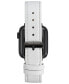 ფოტო #4 პროდუქტის 38/40/41mm Apple Watch Band in White Premium Leather With Gun Metal Screw Adaptors
