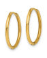 ფოტო #2 პროდუქტის Stainless Steel Polished Yellow plated Hinged Hoop Earrings