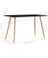 Dining Table Black and Oak 47.2"x23.6"x29.1" MDF