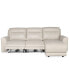 Фото #10 товара CLOSEOUT! Blairemoore 3-Pc. Leather Sofa with Power Chaise and 2 Power Recliners, Created for Macy's