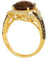 Фото #1 товара Кольцо Le Vian Chocolate Quartz & Diamond Swirl Gold