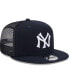 Men's Navy New York Yankees Cooperstown Collection Team Color Trucker 9FIFTY Snapback Hat