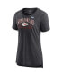 ფოტო #3 პროდუქტის Women's Heather Charcoal Kansas City Chiefs Super Bowl LVII Strategy Tri-Blend T-shirt