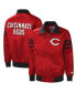 ფოტო #2 პროდუქტის Men's Red Cincinnati Reds The Captain II Full-Zip Varsity Jacket