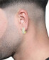 ფოტო #2 პროდუქტის Men's Diamond Ridged Small Hoop Earrings (1/3 ct. t.w.) in 10k Gold, 15mm