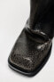 Фото #9 товара Кожаные ботинки с гетрами и пряжками ZARA