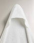 Muslin hooded baby towel with letters