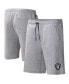 Men's Heather Gray Las Vegas Raiders Trainer Shorts Серый, S - фото #1