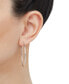 ფოტო #2 პროდუქტის Polished Tube Medium Hoop Earrings in 10K White Gold, 1-5/8"