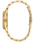 ფოტო #2 პროდუქტის Eco-Drive Women's Crystal Gold-Tone Stainless Steel Bracelet Watch 34mm