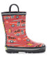 Фото #1 товара Toddler Little Boy's and Big Boy's Fire Truck Rescue Rain Boot