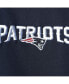 Men's Navy and Gray New England Patriots Big and Tall Alpha Full-Zip Hoodie Jacket