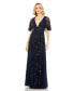 Фото #1 товара Women's Embellished V-neck Column Gown