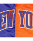Фото #2 товара Men's Blue, Orange New York Knicks Fast Break Satin Full-Snap Jacket