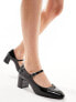 Фото #5 товара Mango mary jane heeled shoe in black