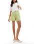 Фото #1 товара ASOS DESIGN high waisted tailored crepe short in light green