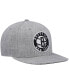 Фото #4 товара Men's Heathered Gray Brooklyn Nets 2.0 Snapback Hat
