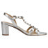 Фото #6 товара VANELi Midge Metallic Studded Wedding Block Heels Womens Silver Dress Sandals 3